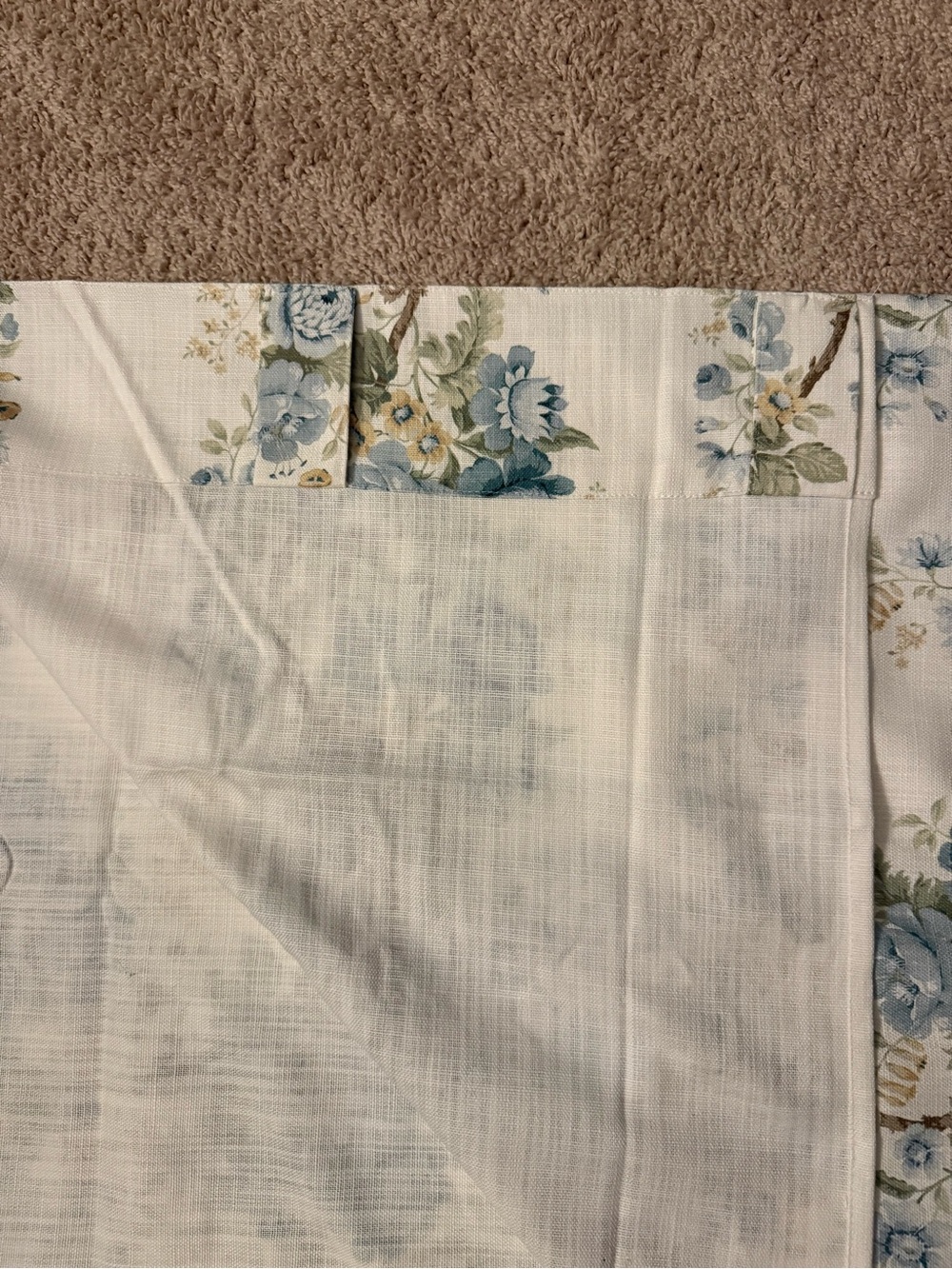 Sanderson Floral Window Curtains - Cotton Hykenham Striped Floral - Picture 4 of 4